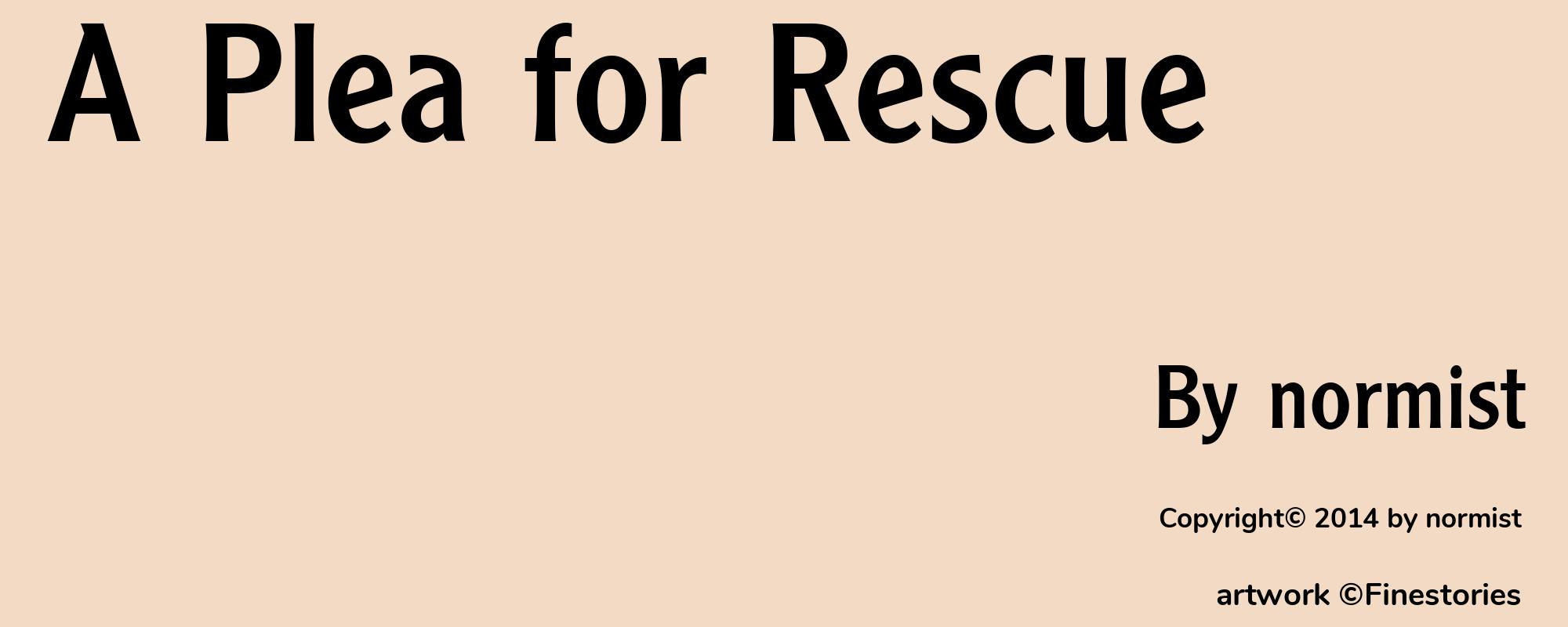 A Plea for Rescue - Cover