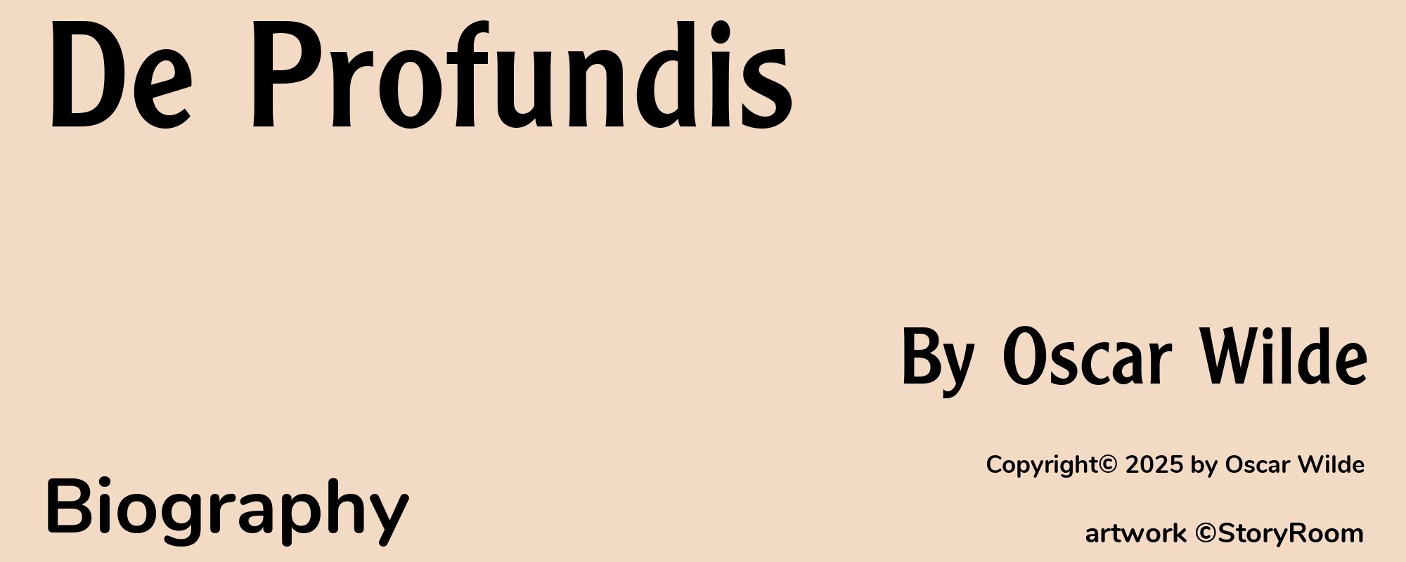 De Profundis - Cover