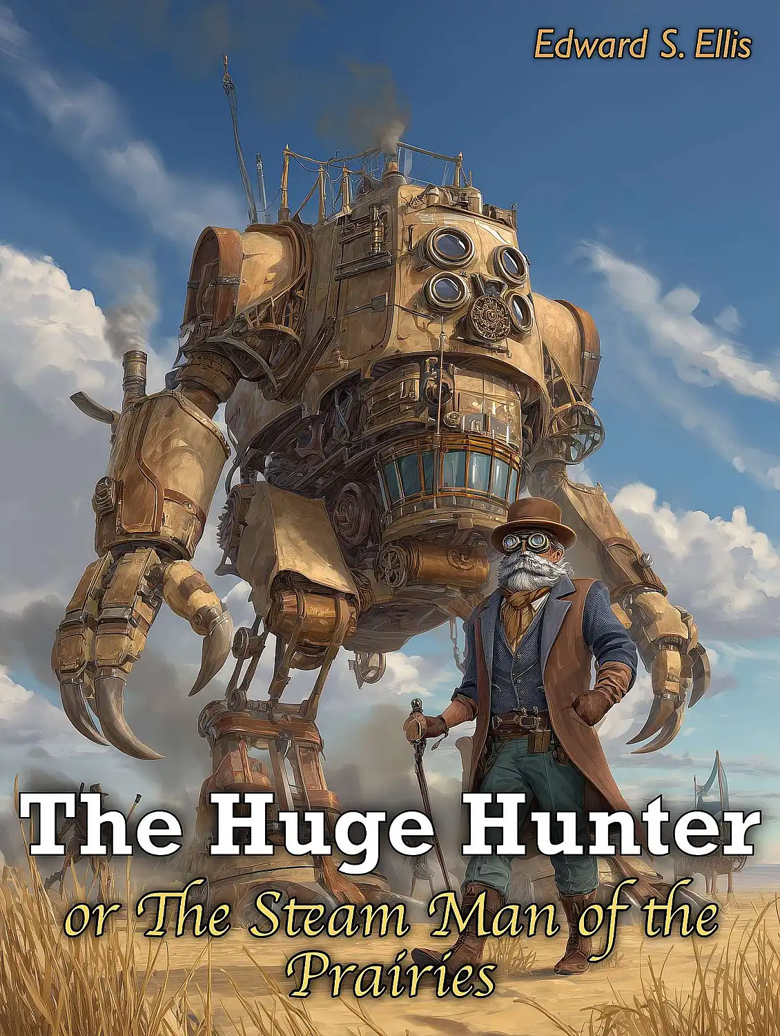The Huge Hunter; Or, the Steam Man of the Prairies - Cover